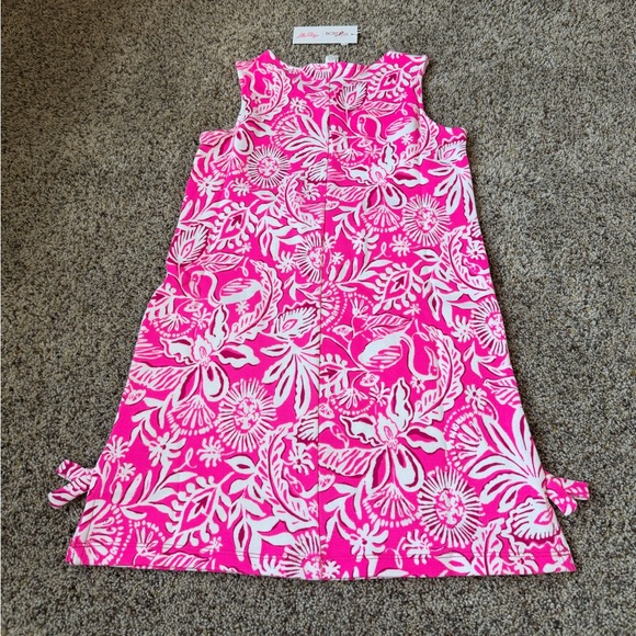 NWT Lilly Pulitzer Girls Lilly Knit Shift Dress (Passion Fruit) Size Large 8-10 - Picture 4 of 4